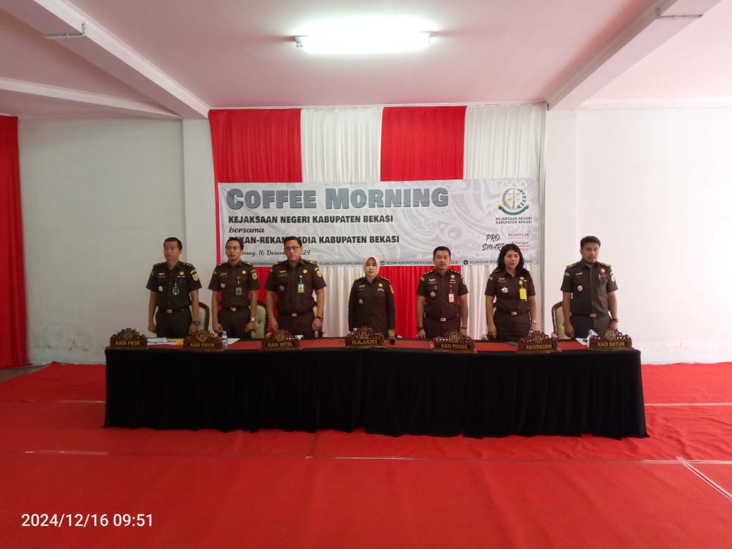 Kejaksaan Negeri Kabupaten Bekasi Sampaikan Capaian Kinerja 2024 dalam Acara Coffee Morning