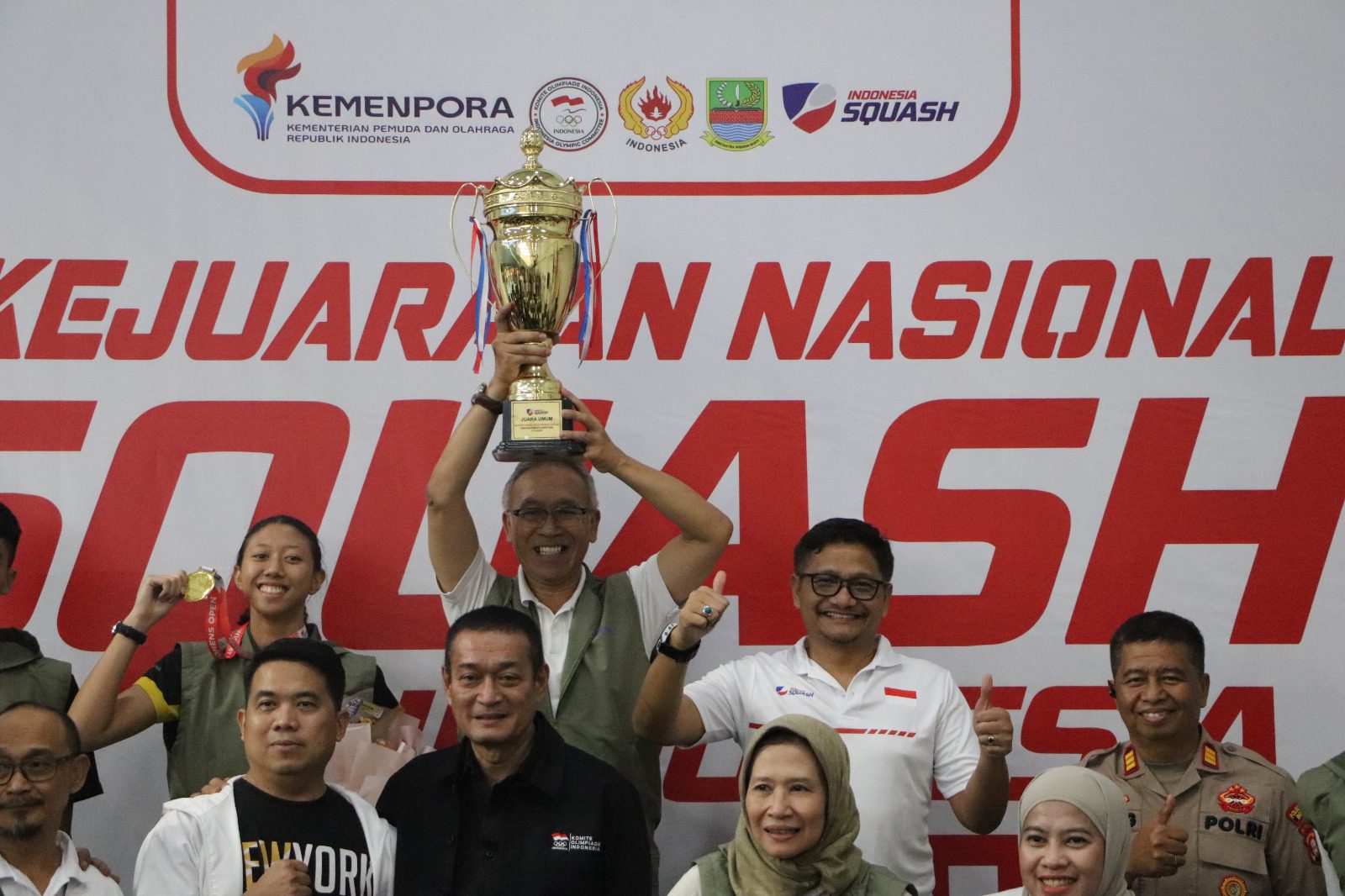 Jawa Barat Raih Juara Umum Kejurnas Squash 2025, Kabupaten Bekasi Sumbang Prestasi Gemilang